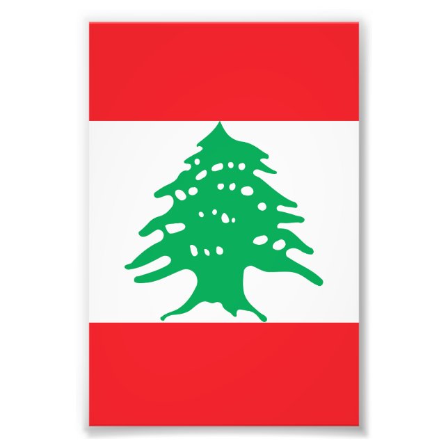 Flagge des Libanon Fotodruck (Vorne)