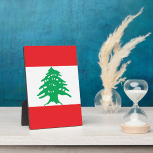 Flagge des Libanon Fotoplatte