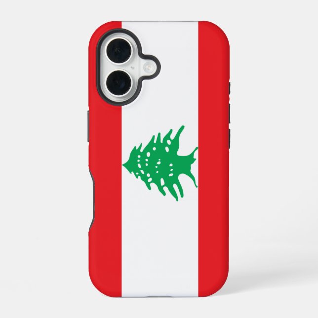 Flagge des Libanon iPhone 16 Hülle (Rückseite)
