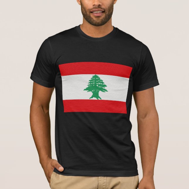Flagge des Libanon T-Shirt (Vorderseite)
