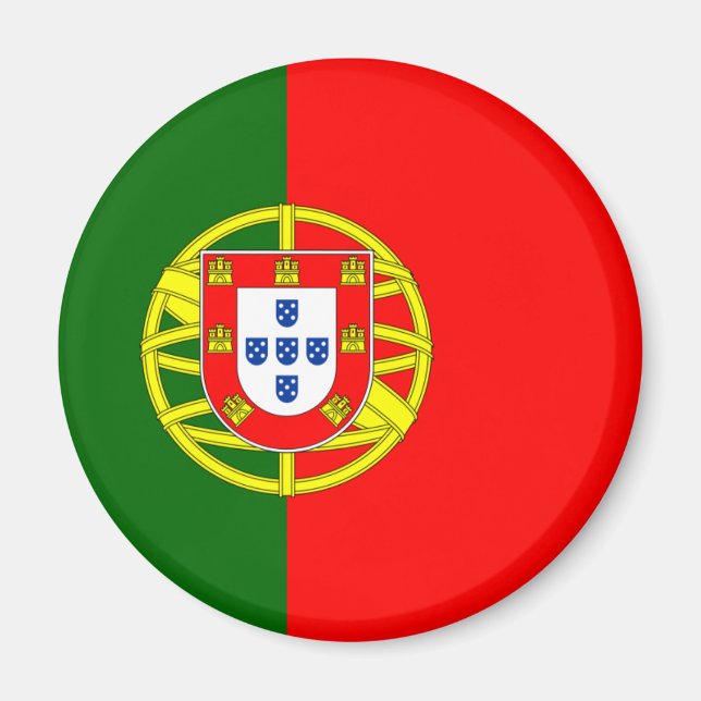 Flagge des Magnet Portugal (Runde) (Vorne)