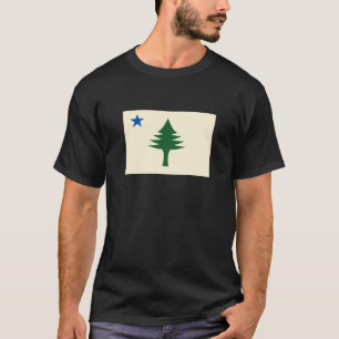 Flagge des Maine-Standes von 1901 Flag Pine Tree S T-Shirt