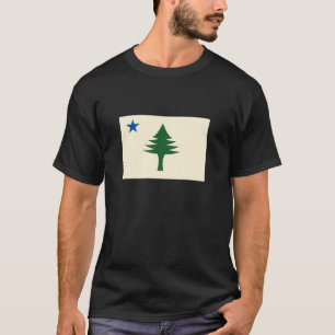 Flagge des Maine-Standes von 1901 Flag Pine Tree S T-Shirt