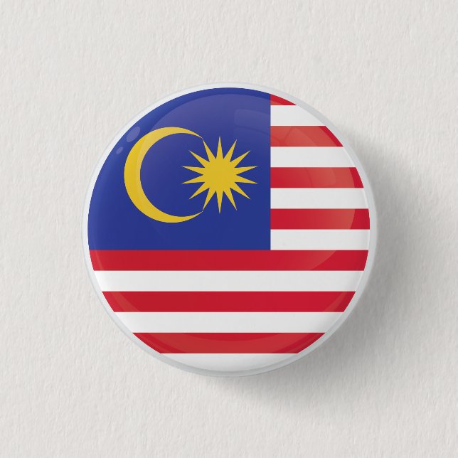 Flagge des Malaysia Round-Icon-Systems Button (Vorderseite)