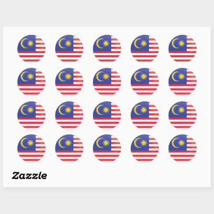 Flagge des Malaysia Round-Icon-Systems Runder Aufkleber