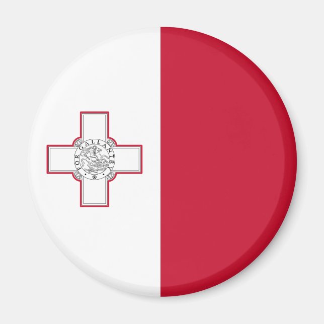 Flagge des Malta Magnet (Vorne)