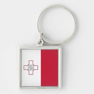 Flagge des maltesischen Schlüsselanhängers Schlüsselanhänger