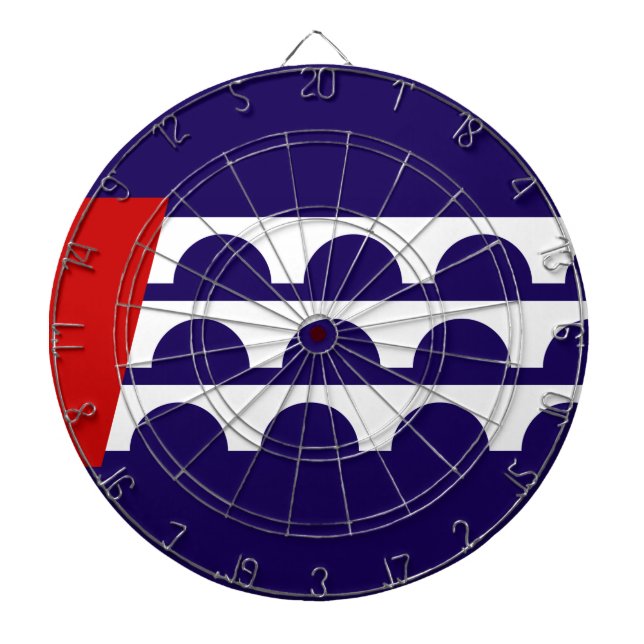 Flagge des Moines (Iowa City) Dartscheibe (vorne)