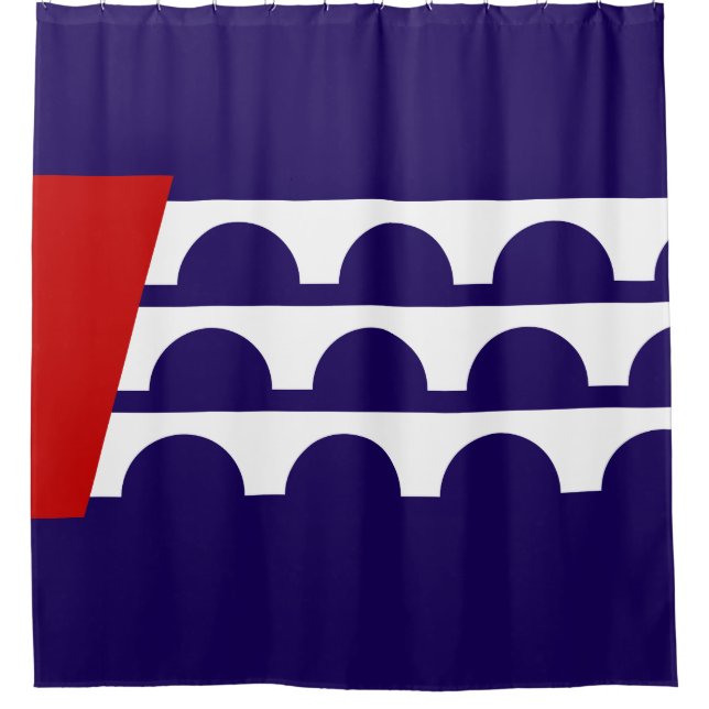 Flagge des Moines (Iowa City) Duschvorhang (Vorderseite)
