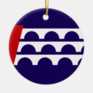 Flagge des Moines (Iowa City) Keramik Ornament