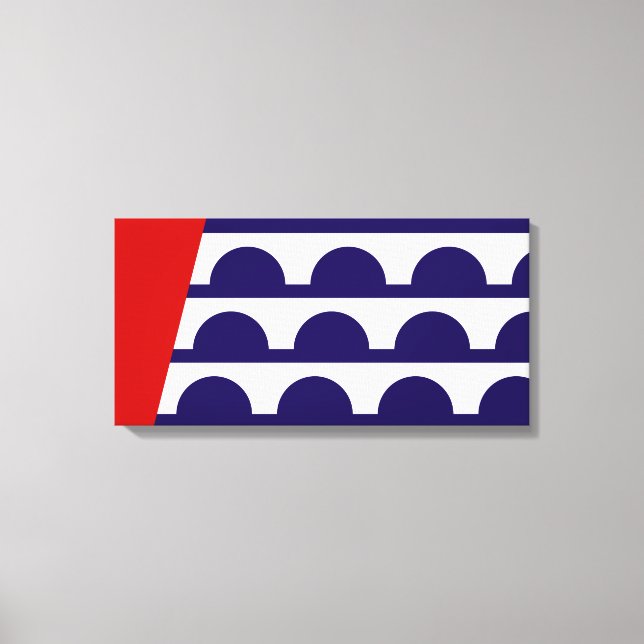 Flagge des Moines (Iowa City) Leinwanddruck (Vorderseite)