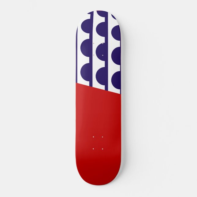 Flagge des Moines (Iowa City) Skateboard (Vorderseite)