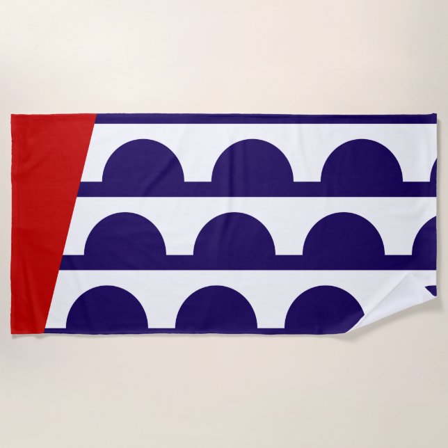 Flagge des Moines (Iowa City) Strandtuch (Vorderseite)