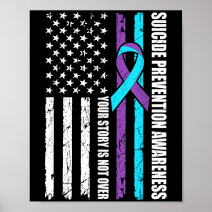 Flagge des Monats der Suizidpräventionsaufklärung Poster