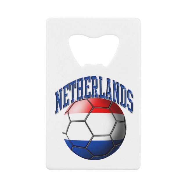 Flagge des niederländischen Fußballs Geldbeutel Flaschenöffner (Vorderseite)