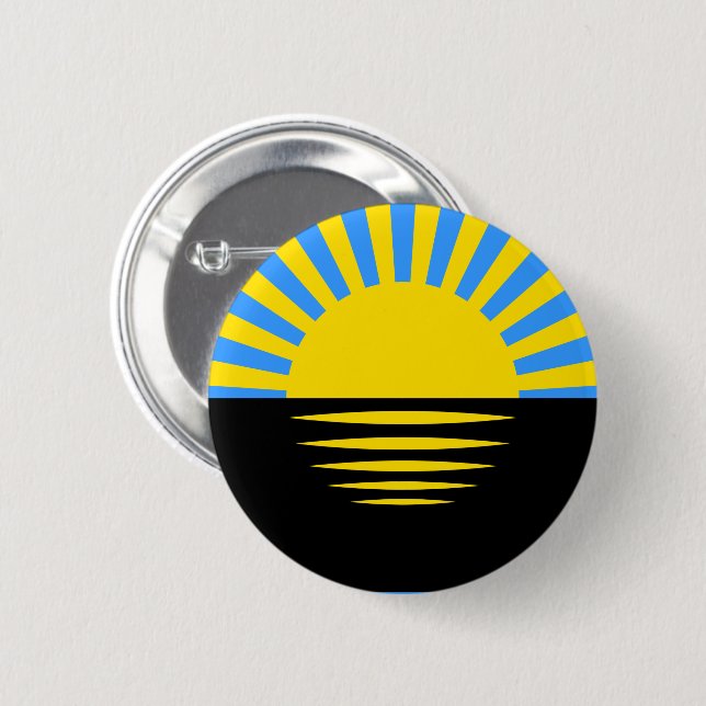 Flagge des Oblast Donezk Button (Vorne & Hinten)