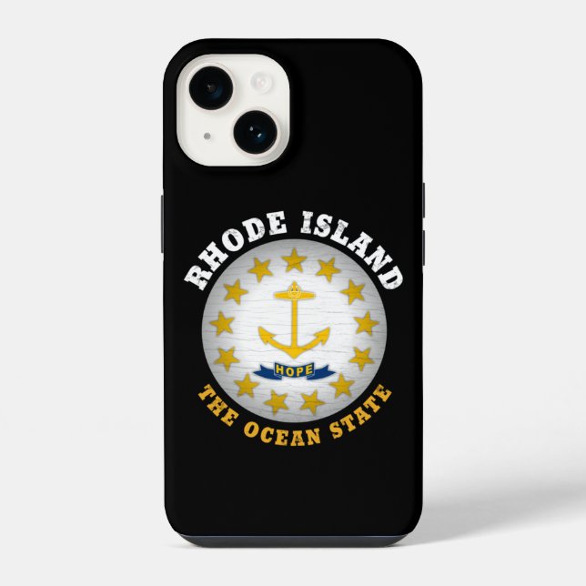 FLAGGE DES OCEANSTAATES RHODE ISLAND iPhone HÜLLE (Rückseite)