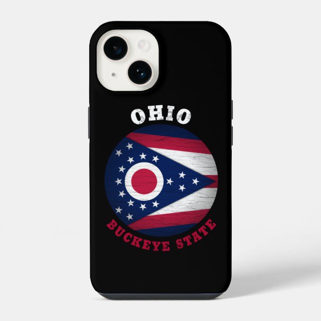 FLAGGE DES OHIO-BUCKEYE-STAATES iPhone HÜLLE (Rückseite)
