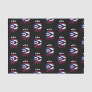 FLAGGE DES OHIO BUCKEYE-STATES SEIDENPAPIER