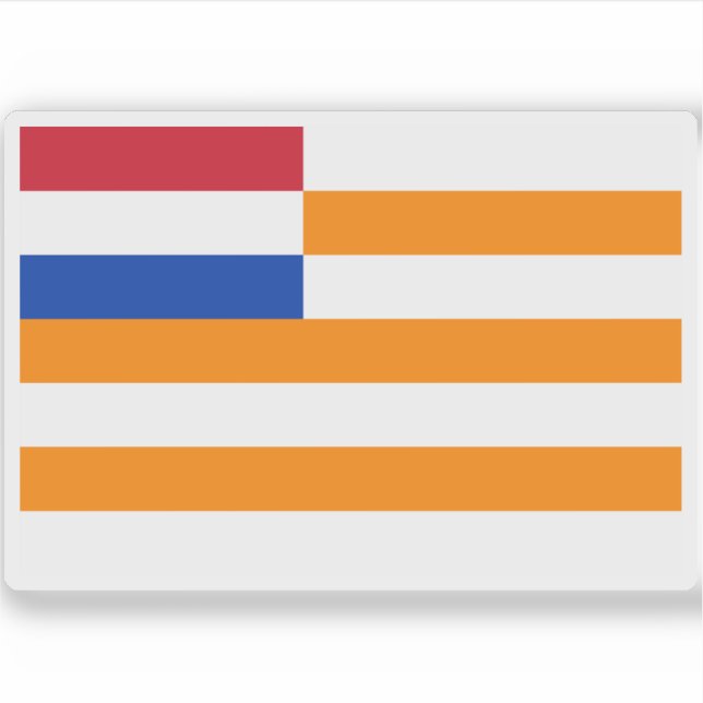 Flagge des Orangen freien Staat, Afrika Aufkleber (Vorderseite)
