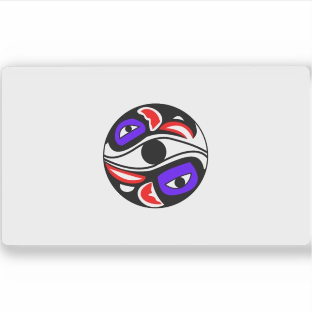 Flagge des organisierten Dorfes Kake, USA Aufkleber (Vorderseite)