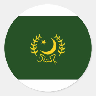 Flagge des pakistanischen Präsidenten Runder Aufkleber