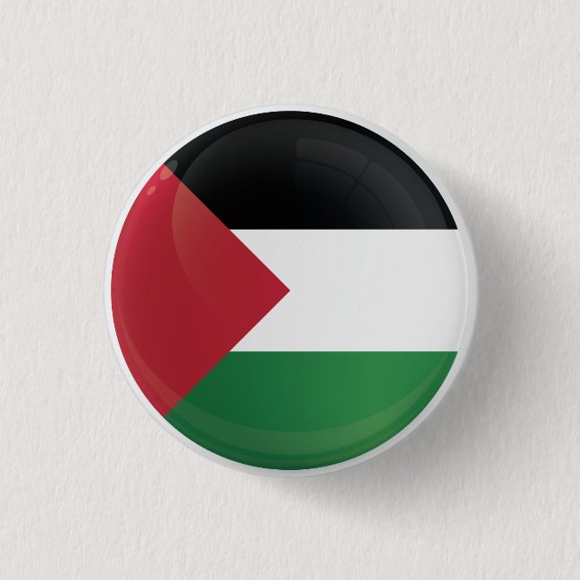 Flagge des Palestine Round-Icon-Symbols Button (Vorderseite)