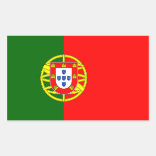 Flagge des portugiesischen Aufklebers Rechteckiger Aufkleber