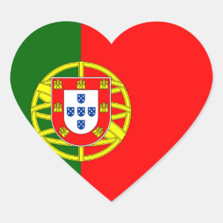 Flagge des portugiesischen Heart-Aufklebers Herz-Aufkleber