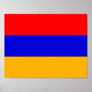 Flagge des Posters Armenien Poster