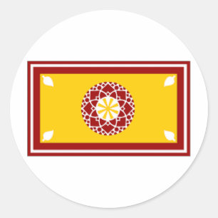 Flagge des Präsidenten Sri Lankas Runder Aufkleber