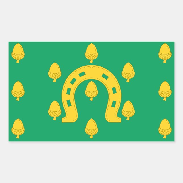 Flagge des Rechteckhebers Rutland Rechteckiger Aufkleber (Vorderseite)