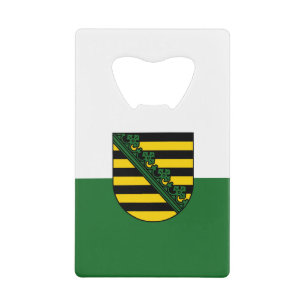 Flagge des sächsischen Kreditkartenführers Geldbeutel Flaschenöffner