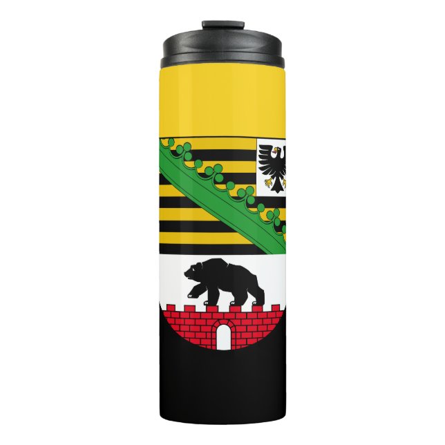 Flagge des sächsischen Thermaltummers Thermosbecher (Vorderseite)