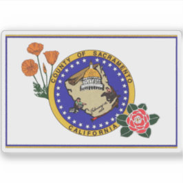 Flagge des Sacramento-Landkreises, Kalifornien Aufkleber