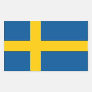 Flagge des schwedischen Aufklebers Rechteckiger Aufkleber