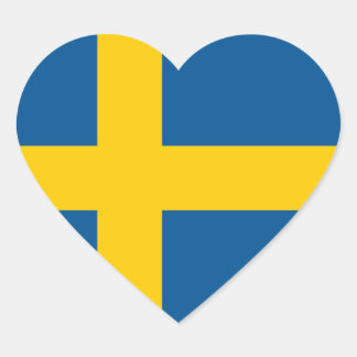 Flagge des schwedischen Heart-Aufklebers Herz-Aufkleber