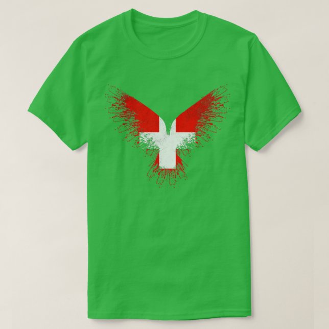 Flagge des Schweizer Adlers T-Shirt (Design vorne)