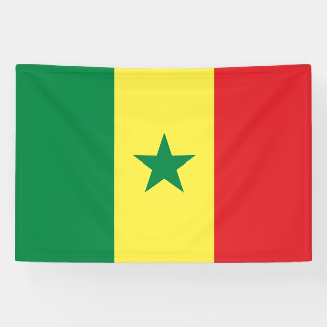 Flagge des Senegal Banner (Horizontal)