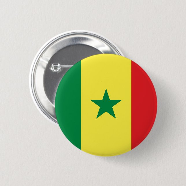 Flagge des Senegal Button (Vorne & Hinten)
