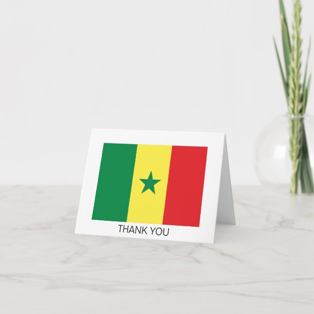 Flagge des Senegal Dankeskarte (Vorderseite)