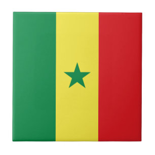 Flagge des Senegal Fliese