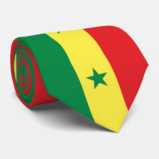Flagge des Senegal Krawatte (Gerollt)