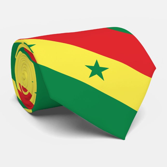 Flagge des Senegal Krawatte (Gerollt)