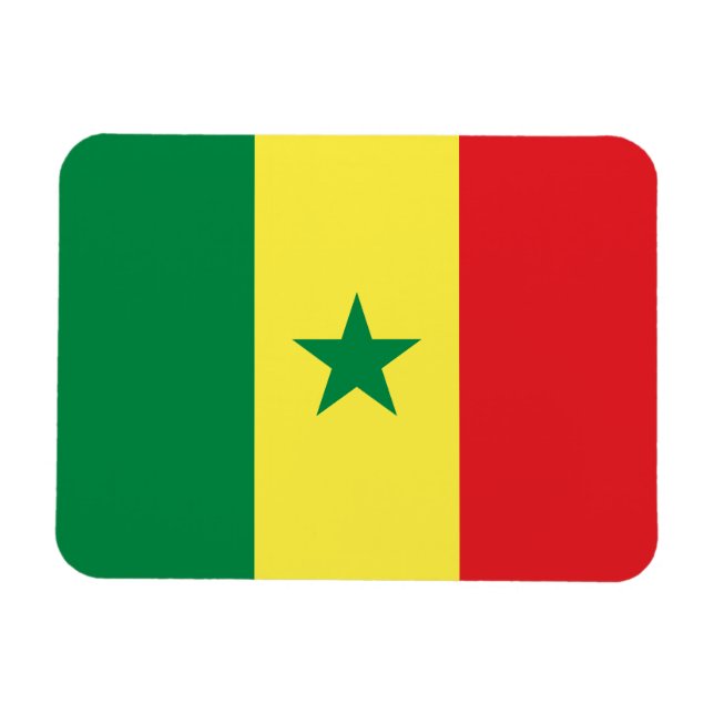 Flagge des Senegal Magnet (Horizontal)
