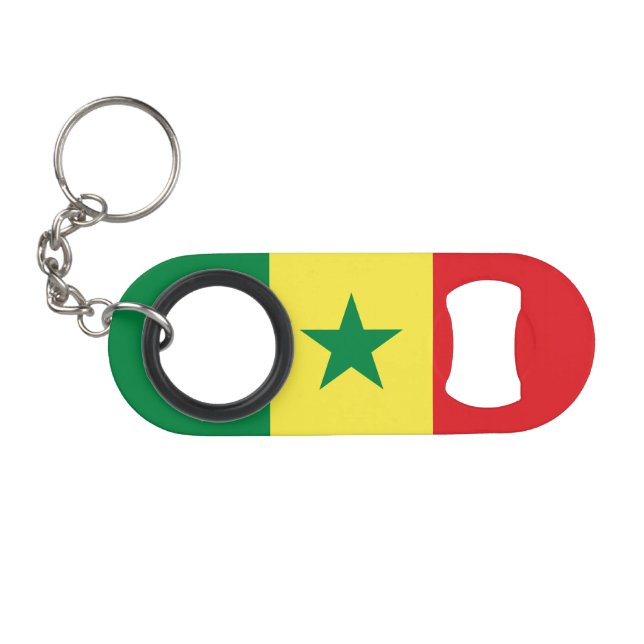 Flagge des Senegal Mini Flaschenöffner (Vorderseite (Horizontal))