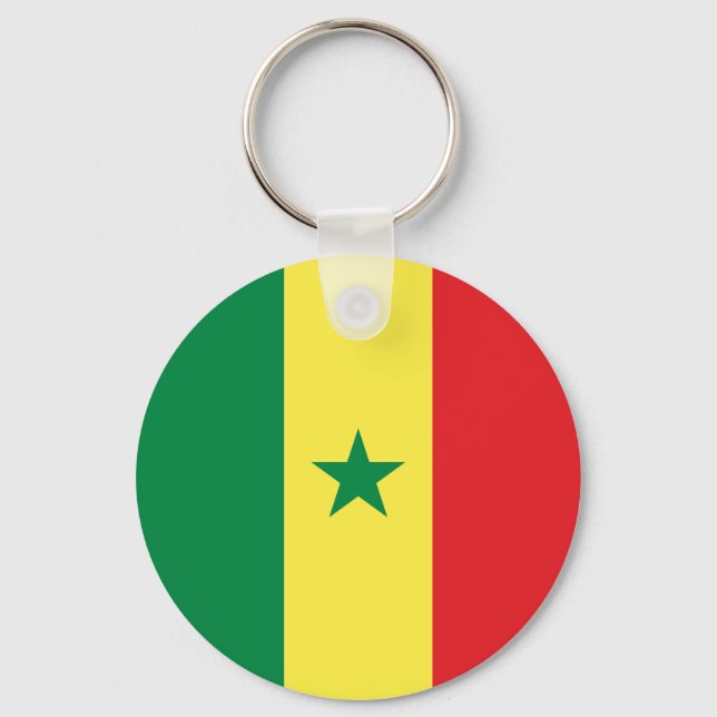 Flagge des Senegal Schlüsselanhänger (Vorderseite)