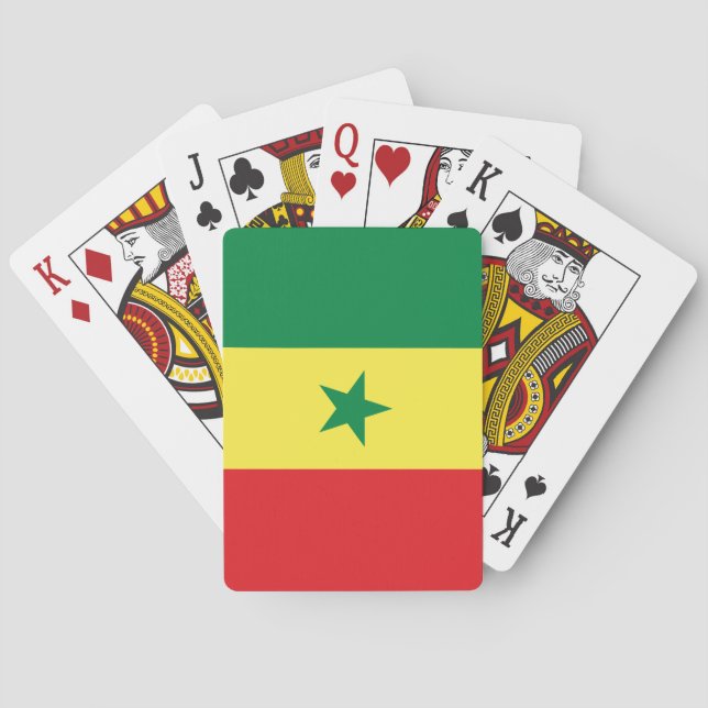 Flagge des Senegal Spielkarten (Rückseite)