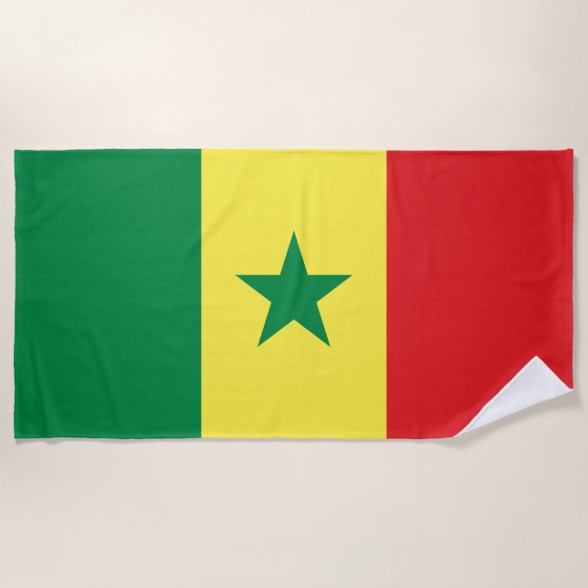 Flagge des Senegal Strandtuch (Vorderseite)
