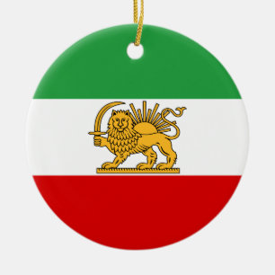 Flagge des Shah von der Iran (1964-1980) Keramik Ornament